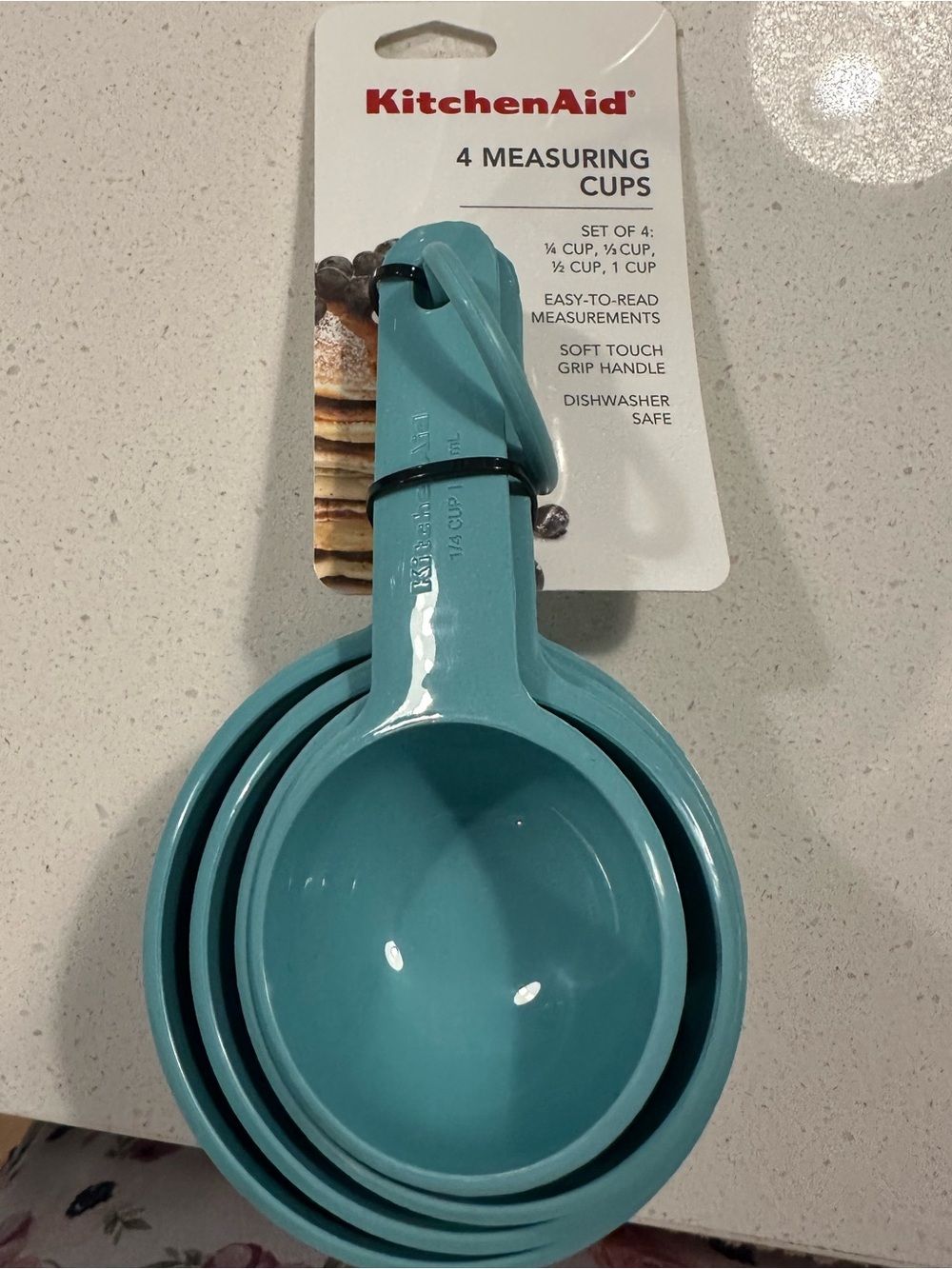KitchenAid Aqua Blue 4-Piece Measuring Cup Set
